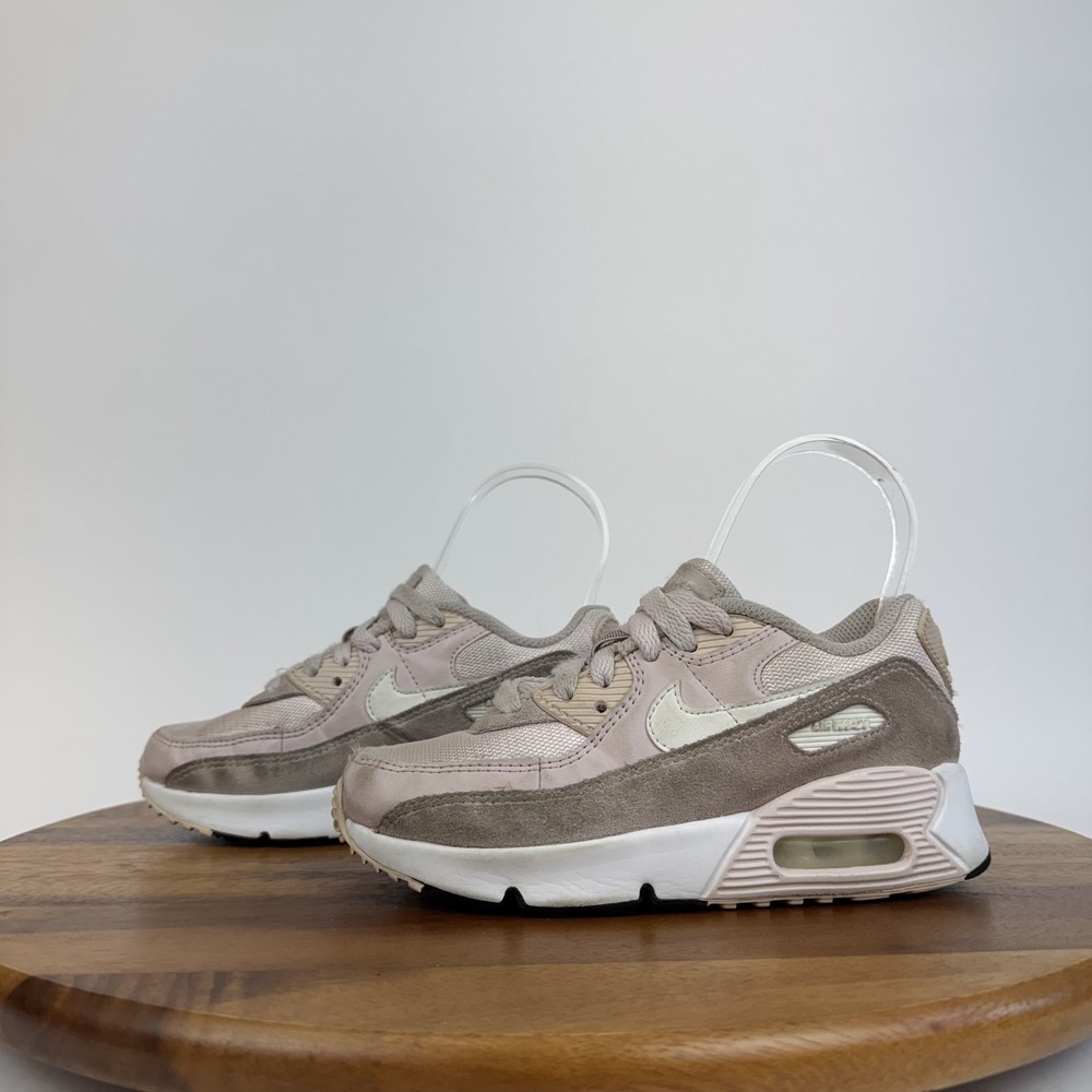 Little Kids Nike Air Max 90 PS Barely Rose Leather Athletic Shoes Sneakers 13.5